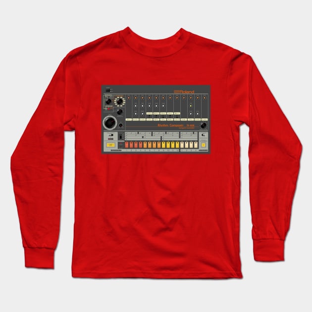 Roland TR-808 Rhythm Composer Long Sleeve T-Shirt by RetroFitted